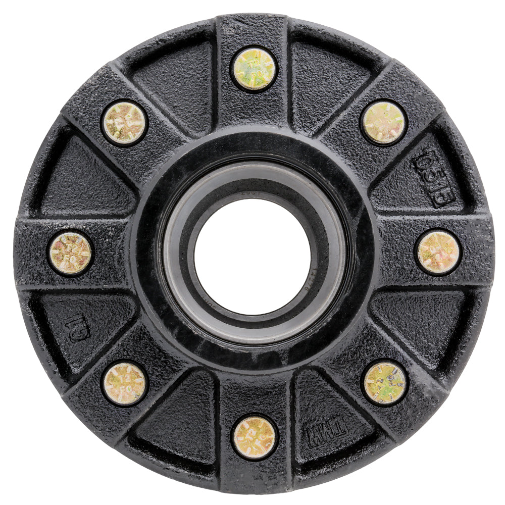 5,200-7,000 lbs Axle Idler Hub - 8 lugs on 6.5" Bolt Pattern - Races Installed on Hub: 25520, 14276 - Fits #42 Spindles
