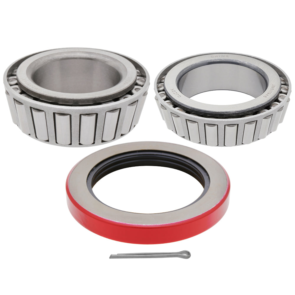 10,000-12,000 lbs Trailer Axle Repair Kit - Inner Bearing: JM511946, Outer Bearing: JM205149, Oil Seal: 010-056-00, Cotter Pin - #120 Spindle
